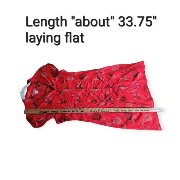 Urban Outfitters Lux Y2K Red Apple Print Teacher Dress S - Picture 8 of 11